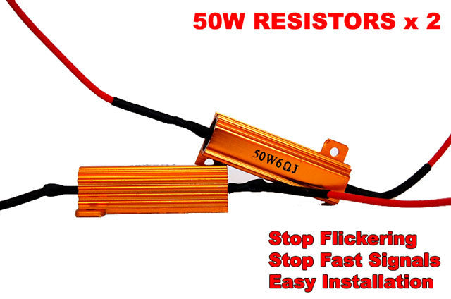 Syneticusa 4x 3157 Switchback LED Bulbs + Resistors – White/Amber Turn Signal